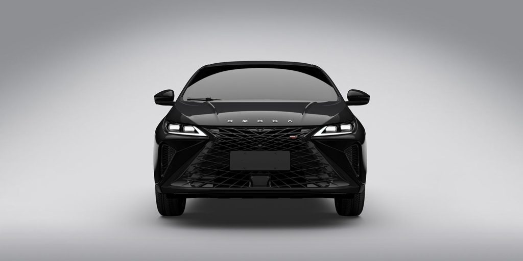 Omoda O5 GT en México diseño exterior frontal color negro