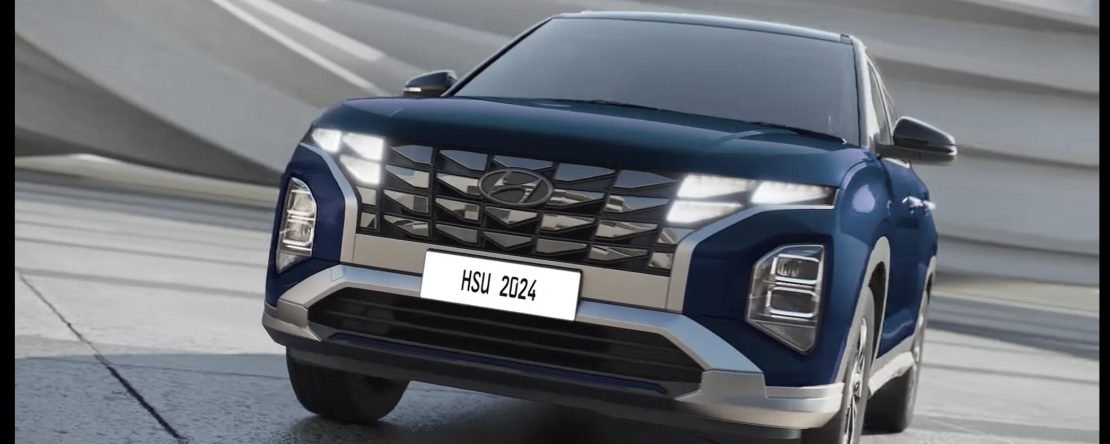 Hyundai Creta 2024 para México parte frontal, parrilla y faros LED