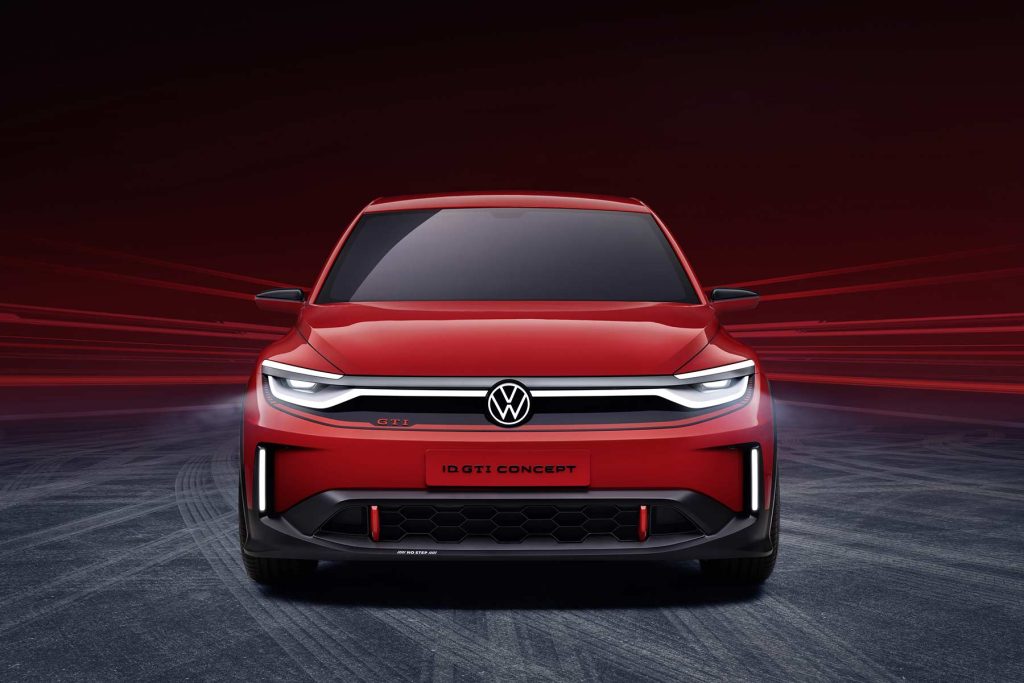 Volkswagen ID. GTI Concept diseño exterior - de frente, faros LED, faros antineblina