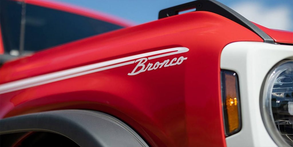 Ford Bronco Heritage 2023 en México, calcomanía frente