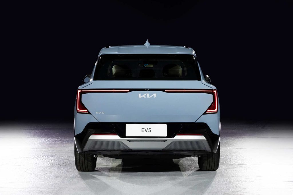 KIA EV5 SUV eléctrico de producción - diseño exterior, parte posterior