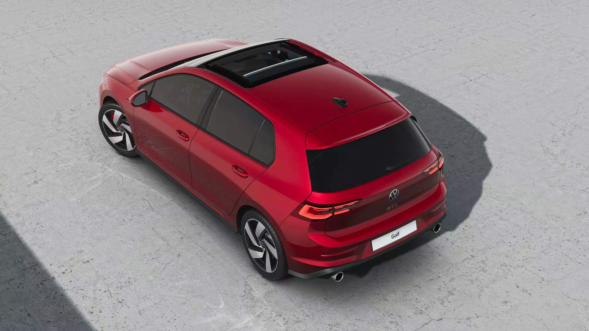 Volkswagen GTI 2024 en México - color Rojo, diseño exterior posterior y quemacocos panorámico o techo panorámico