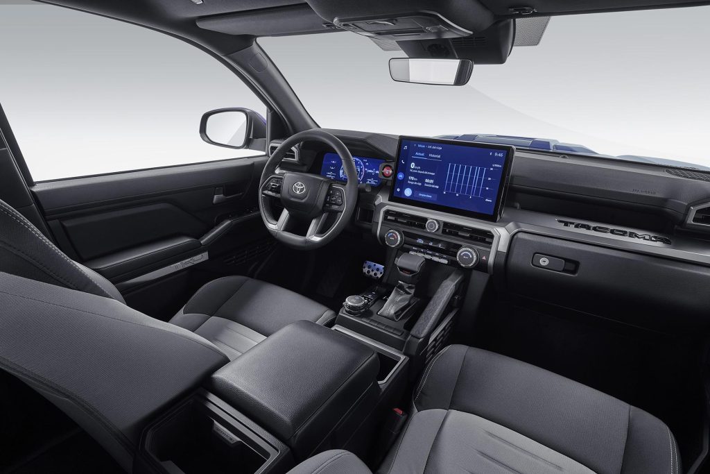 Toyota Tacoma 2024 exterior - interiores, pantalla, volante, consola