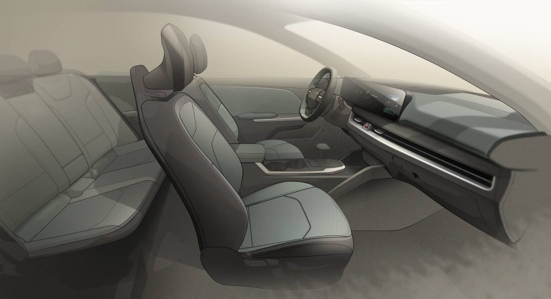 Kia K4 2025 diseño interior renders de asientos, consola central Autos Actual México