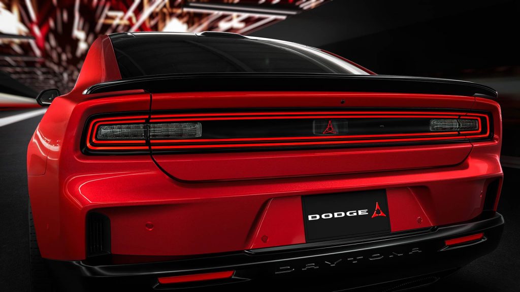 Dodge Charger 2024 eléctrico - color rojo - posrterior
