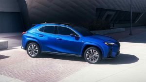 Lexus UX 300 Hybrid 2025 en México - diseño exterior color azul lateral