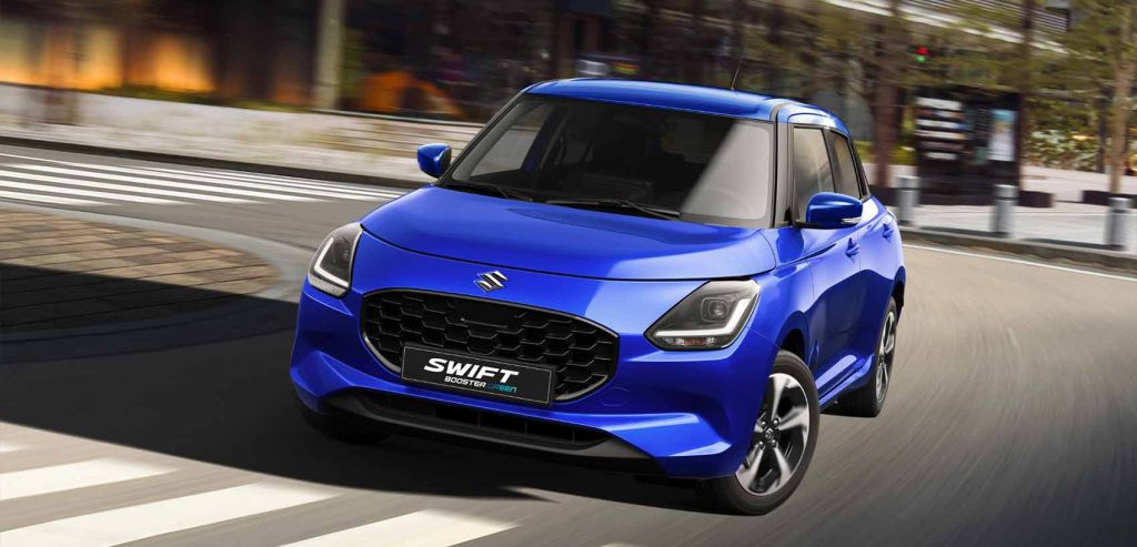 Suzuki Swift Boostergreen 2026 en México - diseño exterior color azul