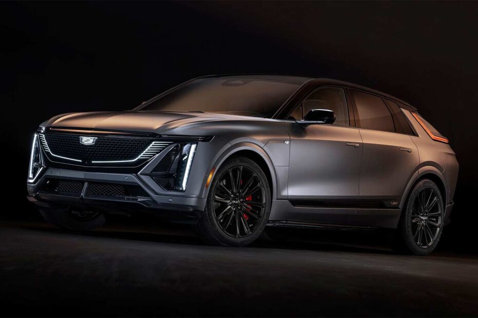 Cadillac presenta el LYRIQ-V 2026, pronto en México, diseño exterior con fondo negro