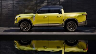 Nissan Frontier Pro híbrida enchufable - exterior, lateral