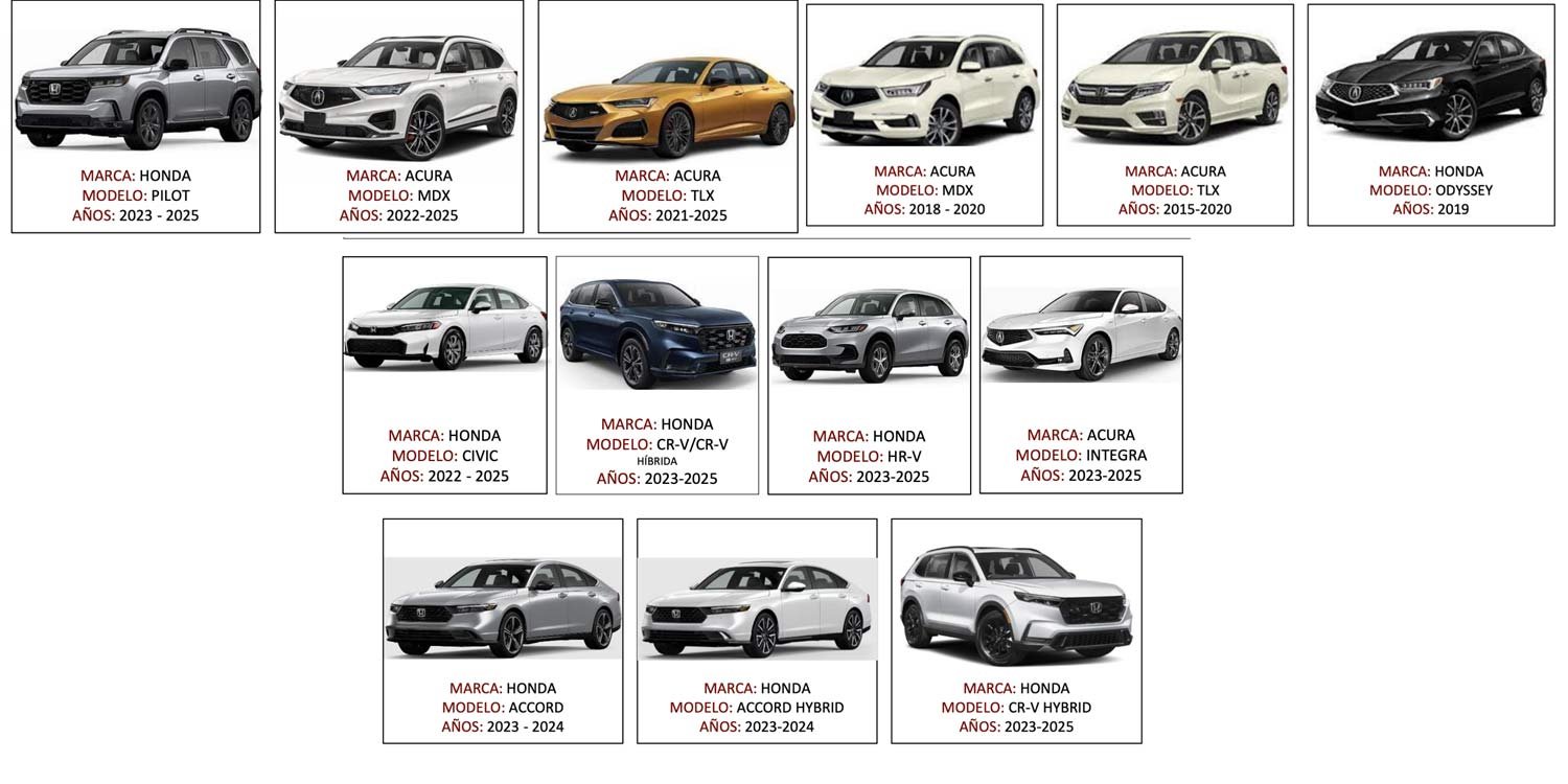 Alerta de seguridad: Honda y Acura anuncian llamados a revisión miles de autos en México: Civic, Accord, Accord híbrido, Odyssey, CR-V, CR-V Híbrida entre otros