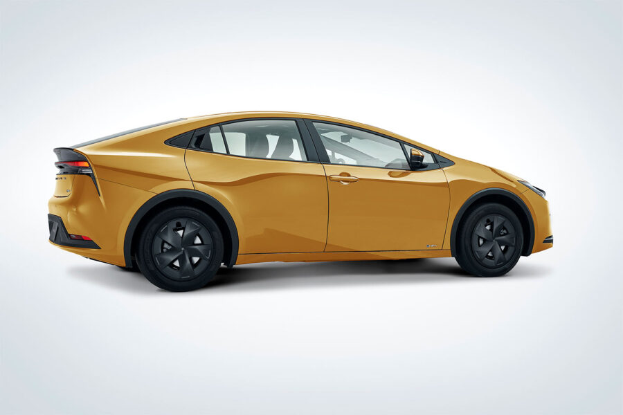 Toyota Prius 2027 en México, color mostaza - exterior parte lateral